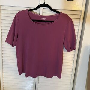 Croft & Barrow Purple Pink Short Sleeve T-Shirt
